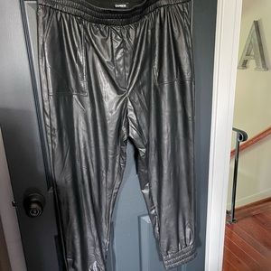Express faux leather joggers size XL